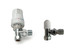 Kartell Twin Pack Angled Thermostatic Radiator Valve & Lockshield Style Design Kartell Twin Pack Angled Thermostatic Radiator Valve & Lockshield Style Design